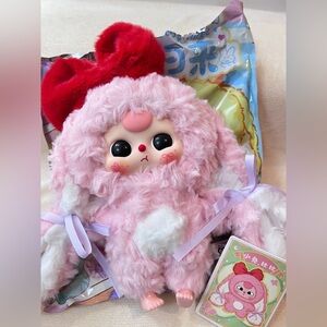 Rabbit coming back from Babythree- pink